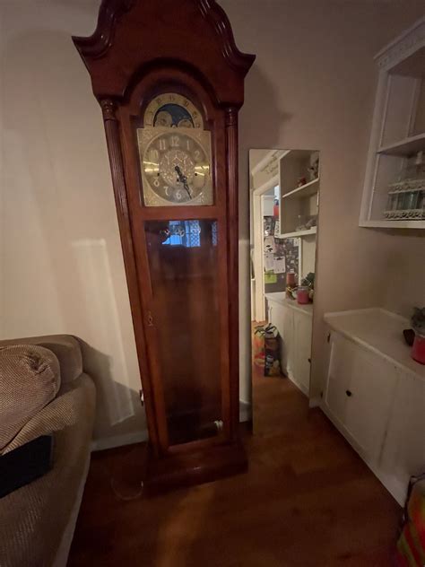 Very good - Answered by a verified Antique Expert ; Ornate shell carving graces Oak wood solids and veneers. . 1988 ridgeway grandfather clock value